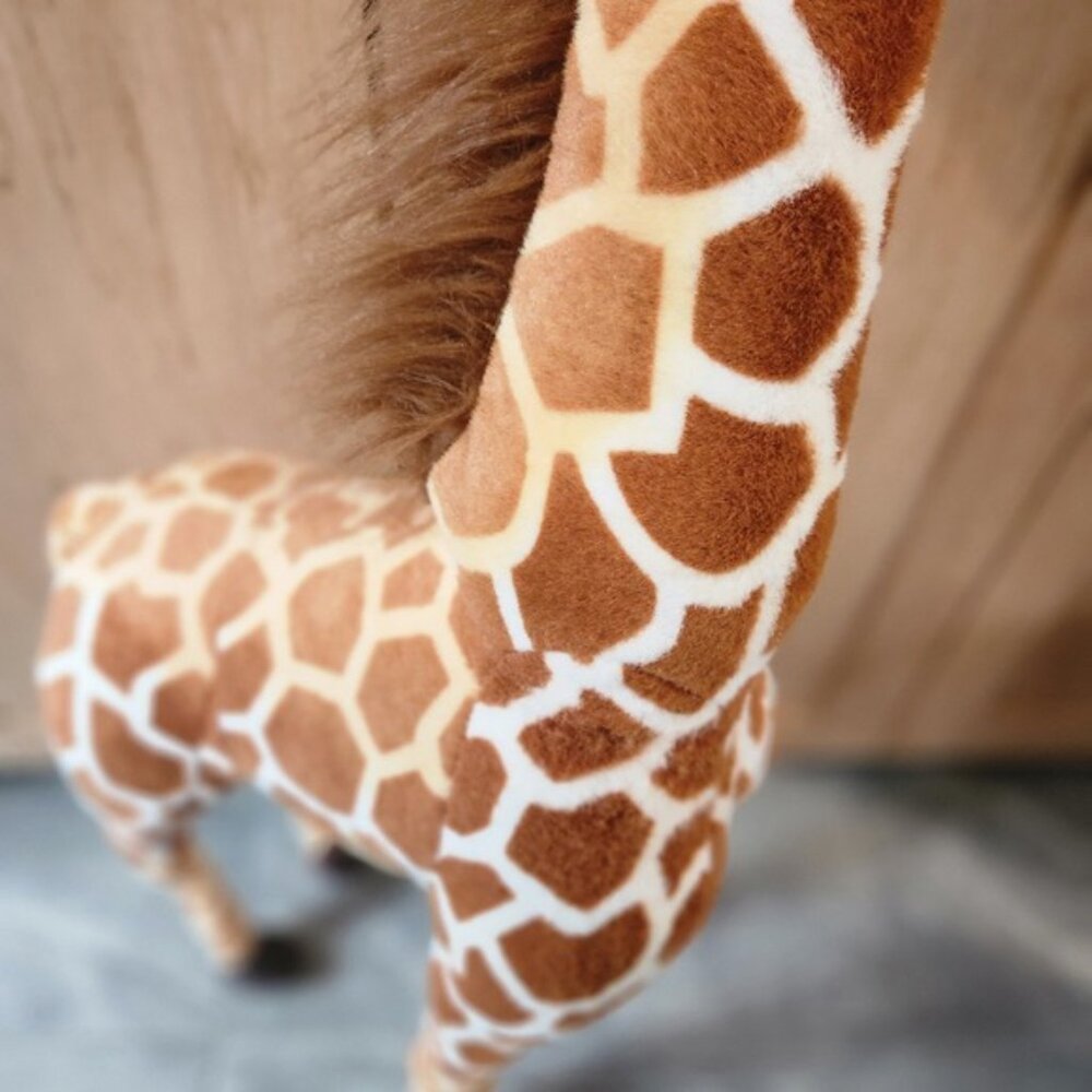 Linzy Plush Giraffe Large Standing Stuffed Animal Realistic Safari Decor Brown - Picture 3 of 6